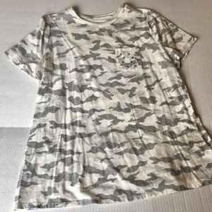 "Lany Bryant" Camouflage T-shirt with Bead Detail